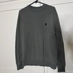Marcelo Burlon County Of Milan Mens Olive Green Long Sleeve Pullover Sweater M
